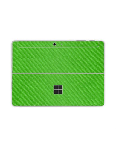 Microsoft Surface Go 1824 GREEN CARBON FIBER Laptop Skin