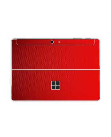 Microsoft Surface Go 1824 RED CARBON FIBER Laptop Skin