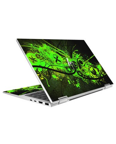 HP EliteBook X360 1040 G7 GRAFFITI GREEN Laptop Skin