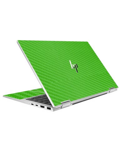 HP EliteBook X360 1040 G7 GREEN CARBON FIBER Laptop Skin