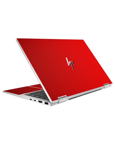 HP EliteBook X360 1040 G7 RED CARBON FIBER Laptop Skin