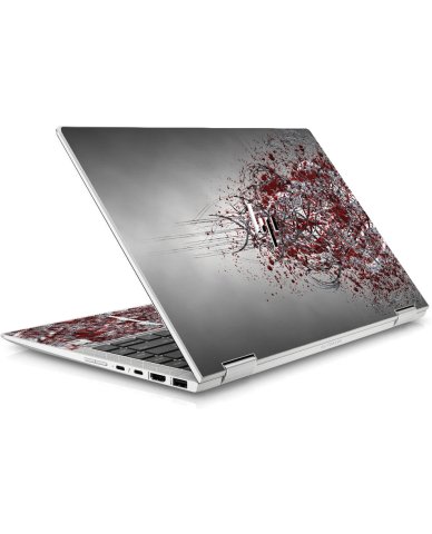 HP EliteBook X360 1040 G5 / G6 TRIBAL GRUNGE Laptop Skin