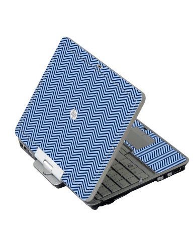 Blue On Blue Chevron HP 2760P Laptop Skin