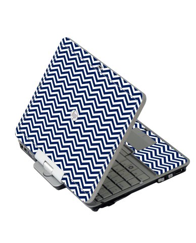Blue Wavy Chevron HP 2760P Laptop Skin