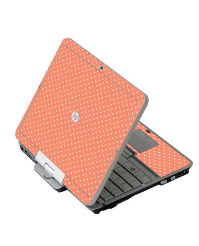 Coral Polka Dots HP 2760P Laptop Skin