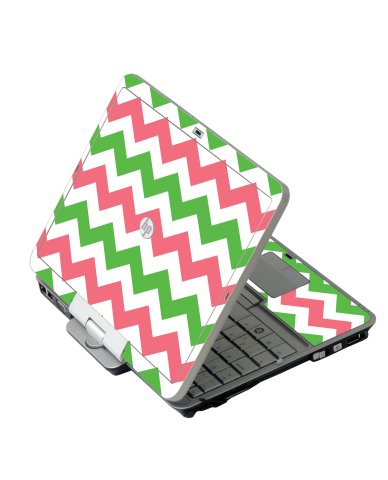Green Pink Chevron HP 2760P Laptop Skin