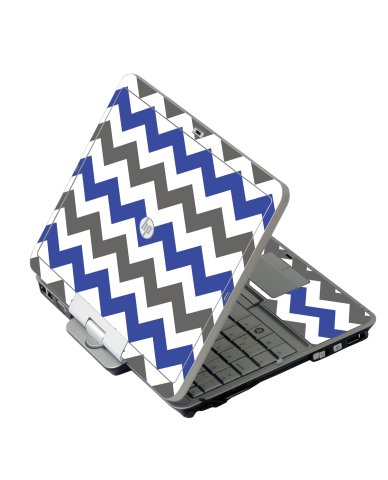 Grey Blue Chevron HP 2760P Laptop Skin
