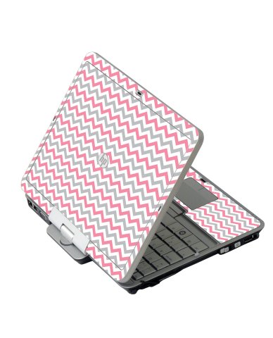 Pink Grey Chevron Waves HP 2760P Laptop Skin