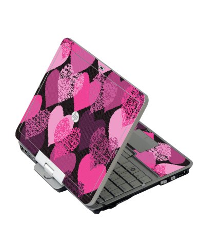 Pink Mosaic Hearts HP 2760P Laptop Skin