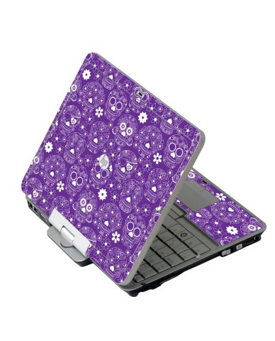 Purple Sugar Skulls HP 2760P Laptop Skin