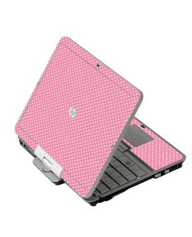 Retro Salmon Polka HP 2760P Laptop Skin