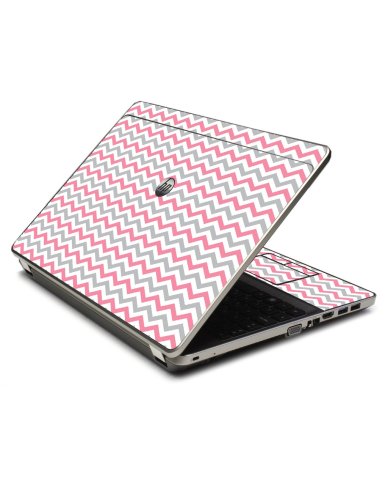 Pink Grey Chevron Waves 4535S Laptop Skin