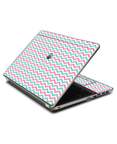 Pink Teal Chevron Waves 4535S Laptop Skin