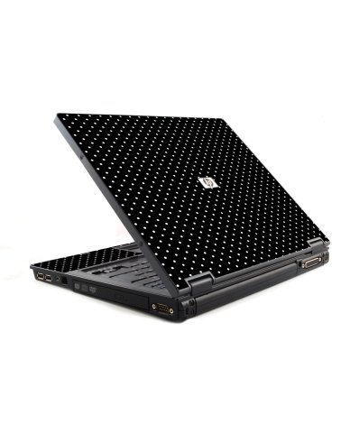 HP ProBook 6510B BLACK POLKA DOTS Laptop Skin