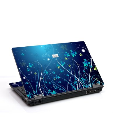 Blue Flowers 6530B Laptop Skin