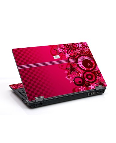 Pink Grunge Stars 6530B Laptop Skin
