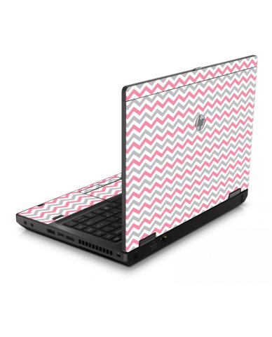 Pink Grey Chevron Waves 6560B Laptop Skin
