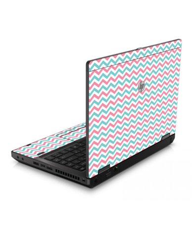 Pink Teal Chevron Waves 6560B Laptop Skin
