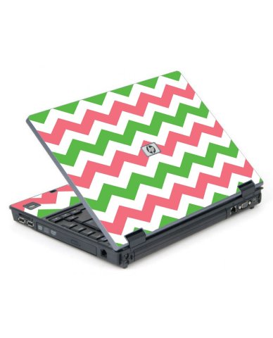 Green Pink Chevron 6710B Laptop Skin
