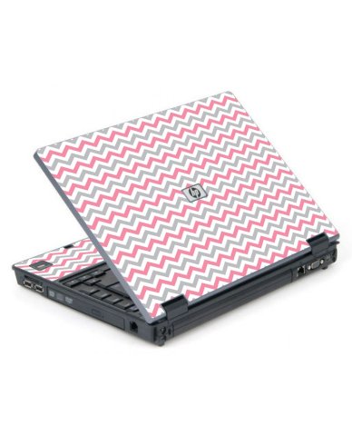 Pink Grey Chevron Waves 6710B Laptop Skin