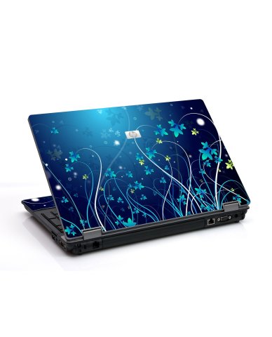 Blue Flowers 6730B Laptop Skin