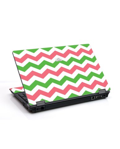 Green Pink Chevron 6730B Laptop Skin 