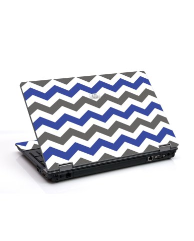 Grey Blue Chevron 6730B Laptop Skin