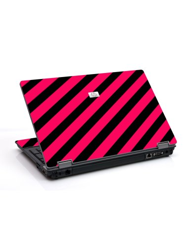 Pink Black Stripes 6730B Laptop Skin