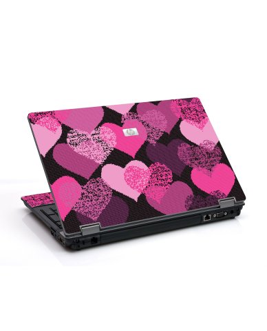 Pink Mosaic Hearts 6730B Laptop Skin