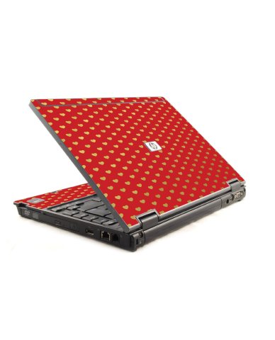 Red Gold Hearts 6930P Laptop Skin