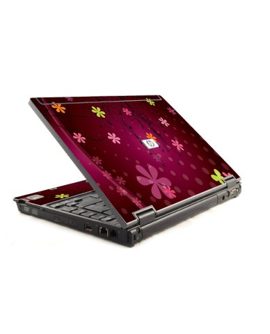 Retro Pink Flowers 6930P Laptop Skin