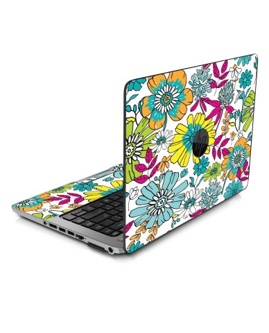 HP EliteBook 755 G1 HAND DRAWN FLOWERS Laptop Skin