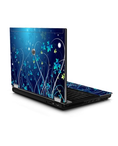 HP ProBook 8440P BLUE FLOWERS Laptop Skin