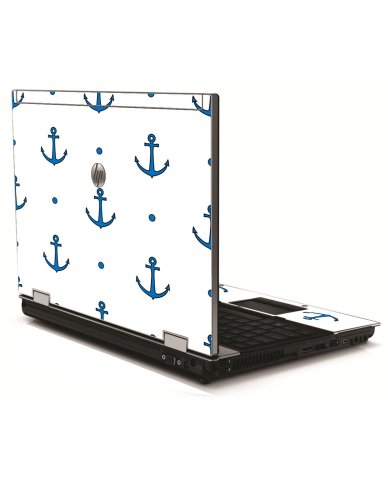 Blue Anchors HP 8540W Laptop Skin