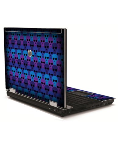 Blue Skulls HP 8540W Laptop Skin