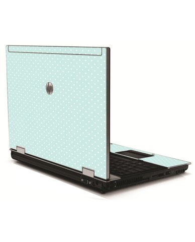 Light Blue Polka HP 8540W Laptop Skin