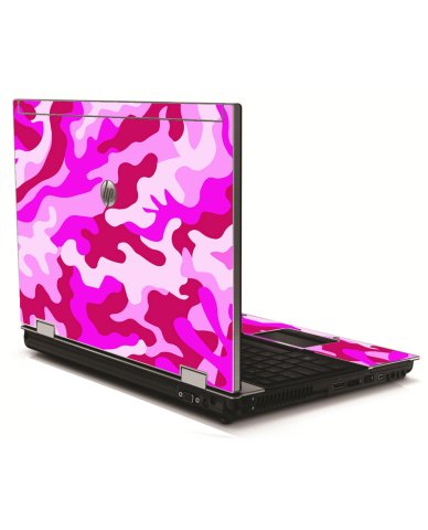Pink Camo HP 8540W Laptop Skin