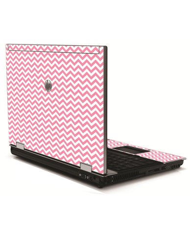 Pink Chevron Waves HP 8540W Laptop Skin