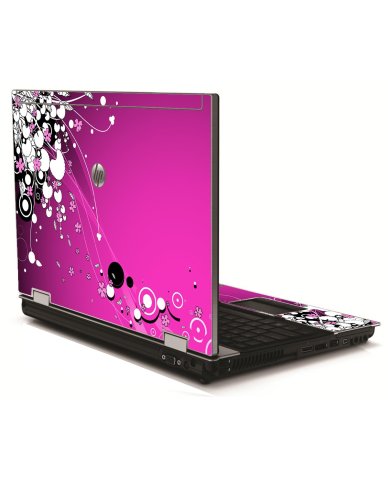 Pink Flowers HP 8540W Laptop Skin