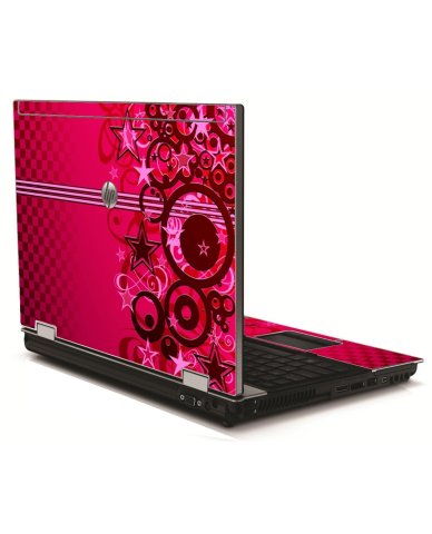 HP EliteBook 8540P PINK GRUNGE STARS Laptop Skin