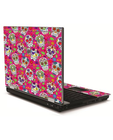 Pink Sugar Skulls HP 8540W Laptop Skin