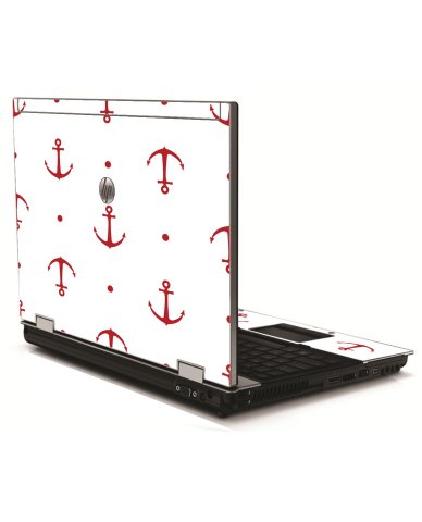Red Anchors HP 8540W Laptop Skin