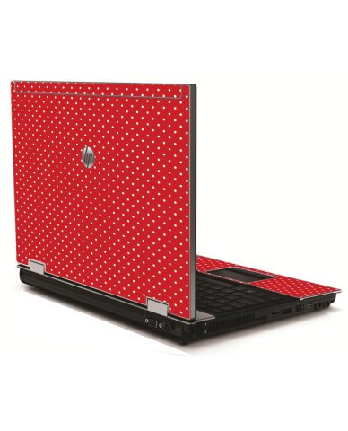 Red Polka Dot HP 8540W Laptop Skin