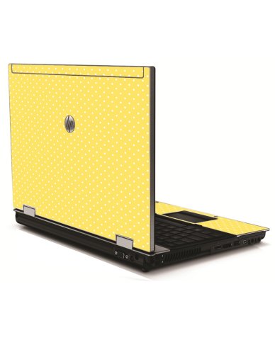 Yellow Polka Dot HP 8540W Laptop Skin