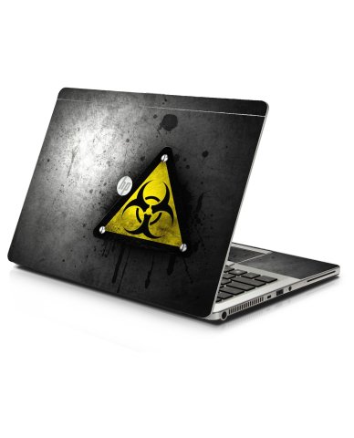 Black Caution HP 9470M Laptop Skin