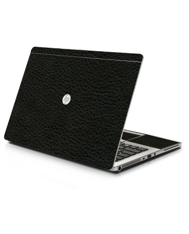 Black Leather HP 9470M Laptop Skin