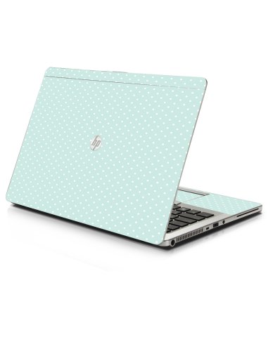 Light Blue Polka HP 9470M Laptop Skin