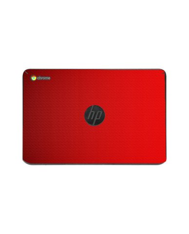 HP Chromebook 11A G6 EE RED CARBON FIBER Laptop Skin