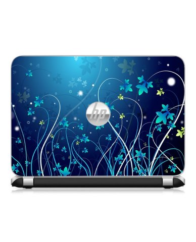 HP 215 G1 NoteBook BLUE FLOWERS Laptop Skin