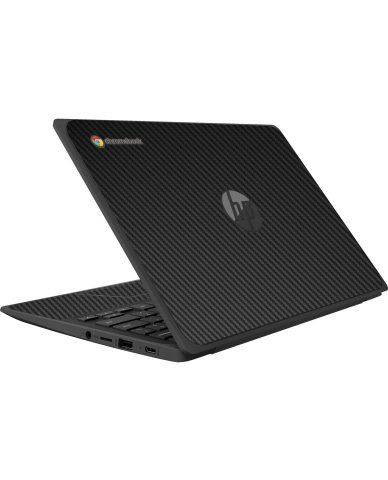 HP Chromebook 11 G8 G9 EE BLACK CARBON FIBER Laptop Skin